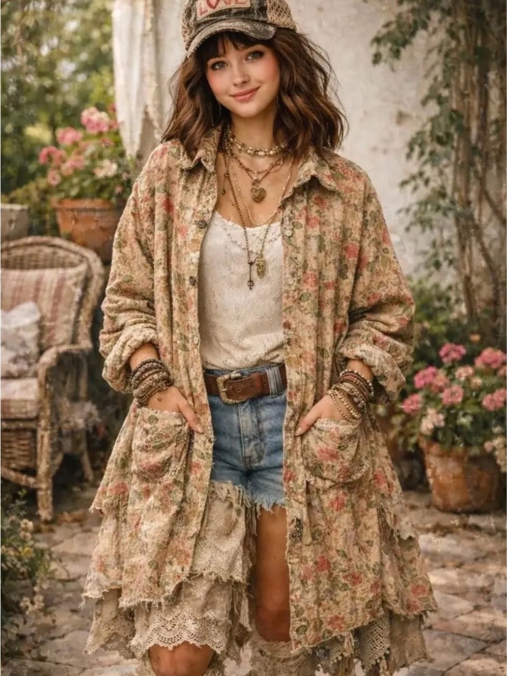 Jaded Gypsy Cottage Meadows Duster